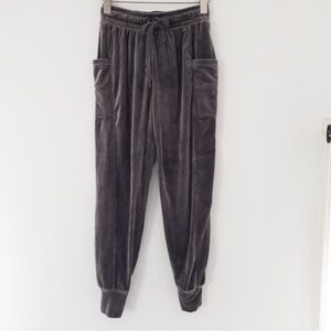 Aerie Gray Velour Jogger Sweatpants